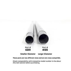 Trampoline Enclosure Pole Set Galvanized Steel Single Pole Replacement Parts 42