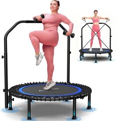 40″/48″ Foldable Mini Trampoline,Max Load 450lbs/550lbs Indoor Trampoline SALE