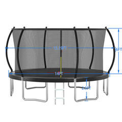 YC 14FT Trampoline Pumpkin- Standard Durable Pumpkin Trampoline Outdoor Garden