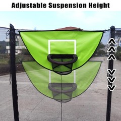Trampoline Basketball Hoop, with Pump and 4 Mini Balls, Easy to Install, Univ…