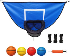 Trampoline Basketball Hoop, with Pump and 4 Mini Balls, Easy to Install, Univers