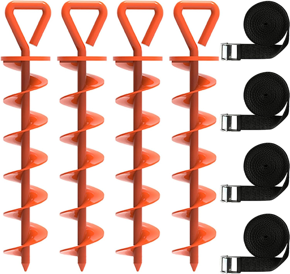 USA Trampoline Stakes Heavy Duty Trampoline Parts Steel Stakes Anchor Kit for Tr