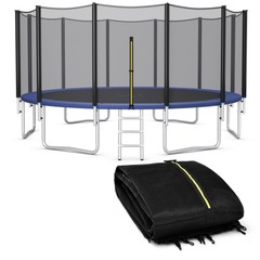 16FT Trampoline Safety Net Replacement Protection Enclosure Net for 12 Poles