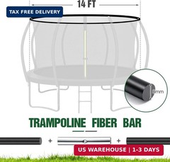 Wesiti Trampoline Fiber Glass Rods for Top Ring of Net Enclosure Fiberglass Pole