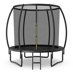 8FT 10FT 12FT Recreational Trampoline W/Ladder Enclosure Net Safety Pad Outdoor