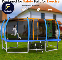 Trampoline 8FT Trampolines with Enclosure Net 960LBS Outdoor Trampolines for Kid