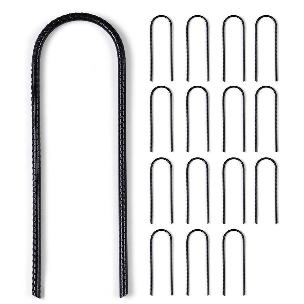 Trampoline Stakes Ground Anchors 11″ U Shaped for Outdoor Camping Tent 16 Pack