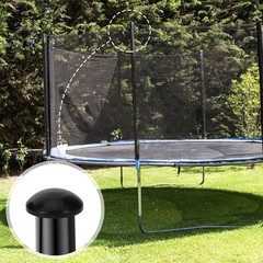 10Pcs Reusable Black Rubber Rod End Caps Trampoline Leg Safety Covers for Kids