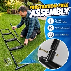 Gardenature Universal Safe Trampoline Ladder- -3 Steps Wide-Trampoline Accessori