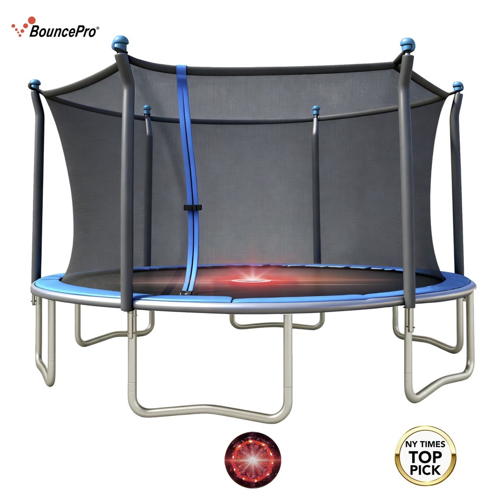 BouncePro 14ft Trampoline Meets ASTM Safety Standards, Heavy-Duty Ru