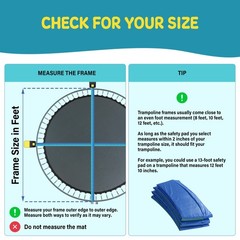 Machrus Upper Bounce 15 Ft Round Trampoline Replacement Safety Pad Spring Cover