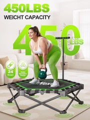 Foldable Mini Trampoline 42 Inch with T Bar 450lb Capacity