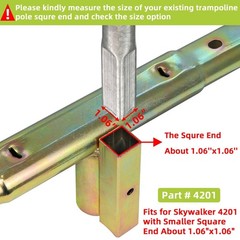 Trampoline Replacement Poles – Galvanized Enclosure for 8ft, 10ft, 12ft, 14ft
