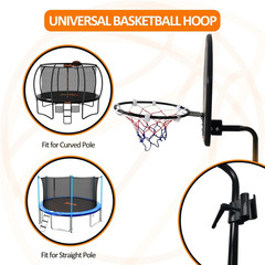 Trampoline Basketball Hoop Set – Easy Install with Mini Balls & Pump