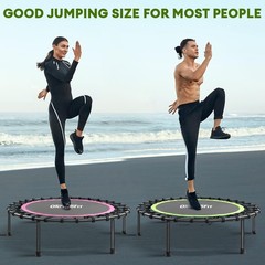42/45 Rebounder Trampoline for Adults, Silent Mini Trampoline Indoor Exercise Fi