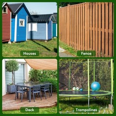 4 Pack Heavy Duty Ground Anchors Screw in Shed Anchor with Bracket Trampoline US