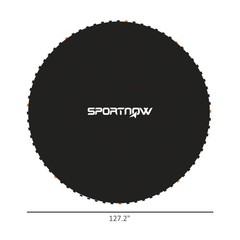 Soozier Trampoline Mat with 72 V-Hooks, Fits 12ft Trampoline, Black