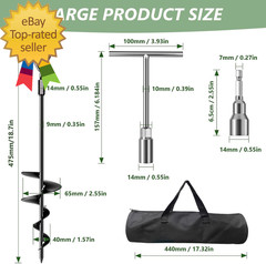 18”/30 Long Ground Anchor Heavy Duty Earth Anchors Ground Anchors Screw in Kit