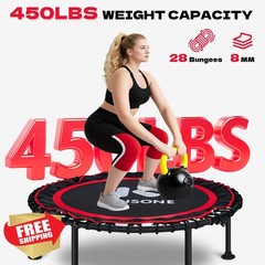 K KENSONE 40″ Red Rebounder Trampoline