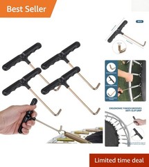 Ergonomic Trampoline Spring Puller Tool – Heavy-Duty 4-Piece Set for All Springs