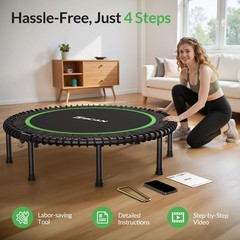 450/550LBS Mini Rebounder Trampoline – 40″/48″ Foldable Fitness Indoor/Outdoor,