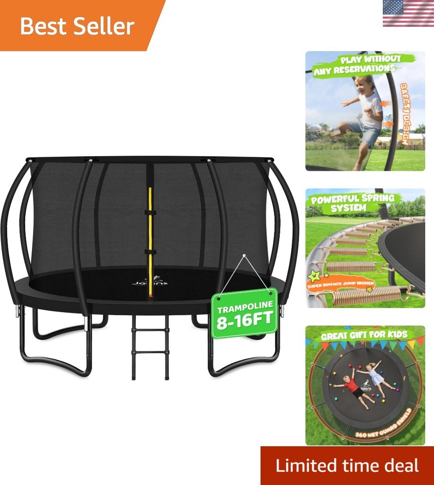Trampoline 8FT 10FT 12FT 14FT 15FT 16FT, Recreational Trampolines with Enclos…