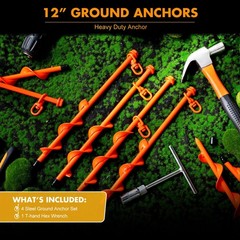 Zhengmy Giant Skeleton Accessories Ground Anchors Screw in, 12 Inch High Wind…