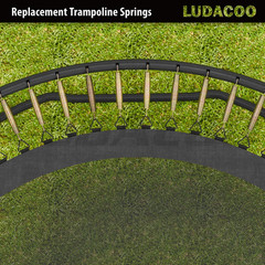 Heavy Duty Stainless Steel Trampoline Springs with Hooks & T-Hook Tool, 12-48 Pa