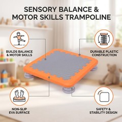 Orange Mini Trampoline For Kids Sensory Trampoline Bouncing Board With Non IYZN