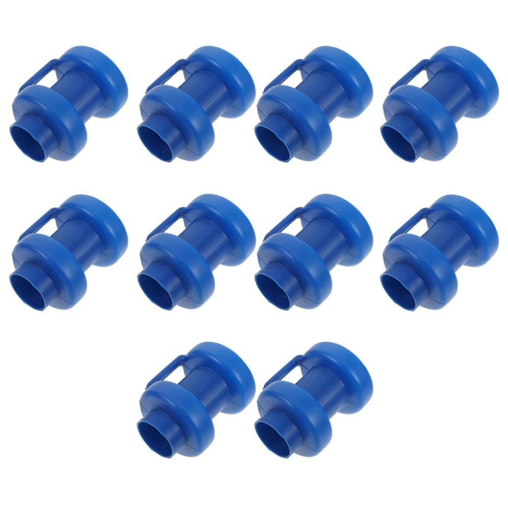 10Pcs Reusable Plastic Trampoline Pole Tops Covers Blue Enclosure Protectors