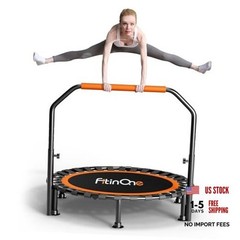 40″/48″ Foldable Mini Trampoline Load 330lbs, Portable Exercise 48-Have Handle