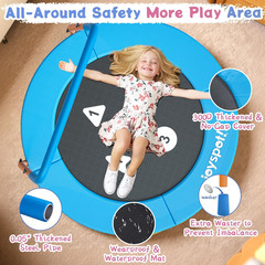 3FT Toddler Trampoline with Adjustable Handlebar – Safe & Foldable Fun!