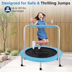 SereneLife Sports Exercise Spring-less Kid Size Trampoline