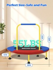 BLUERISE 3FT Toddler Trampoline Red Blue