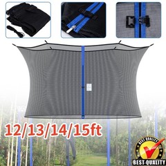12 13 14 15ft Trampoline Safety Net Round Replacement For 4 6 8 Poles Enclosure