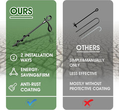 16Pcs Ground Screw Anchors with Straps for Trampolines, Tents & More