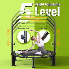 Foldable Mini Trampoline, 40″/48″ Rebounder Trampoline for Adults & Kids, 450Lbs