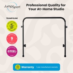 JumpSport Handle Bar Accessory Arched Leg Fitness Trampolines, Black (Open Box)