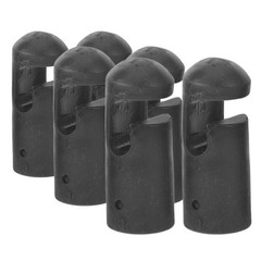 6Pcs Reusable Black Trampoline Pole Caps Durable Plastic Replacement Covers