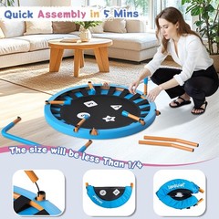 36 Inch Toddler Trampoline Adjustable Handlebar 100 lbs