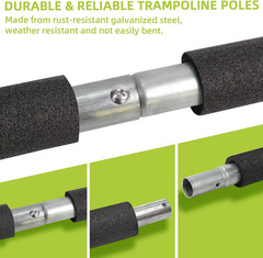 Trampoline Poles Replacement for Skywalker or Jumpzylla,Galvanized Trampoline En