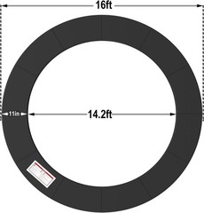Waterproof Trampoline Cover 16ft – Safety Pad with EPE Foam Cushion