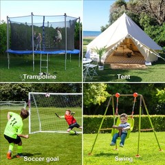 Trampolines Wind Stakes Heavy Duty U Type Sharp Ends Safety 12inch Ground Anc…