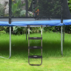 Trampoline Ladder, 3-Step Trampoline Steps with Horizontal Wide Steps, Skid-Proo