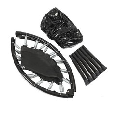 HolaHatha 36 Inch Foldable Mini Trampoline Fitness Rebounder w/Adjustable Handle