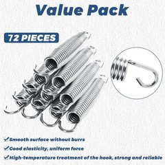 LOYORTY 72PCS Trampoline Springs 5.5 Inch, Heavy Duty Trampoline Springs, Sta…