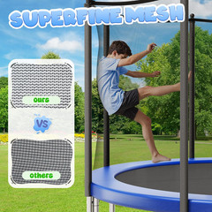 Trampoline 8FT, Outdoor Trampolines with Enclosure Net, Recreational Anti-Rust