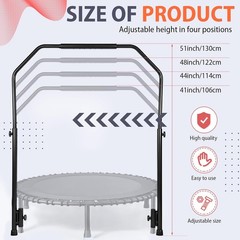 Arrowbash Adjustable Handle Bar Accessory for 40″ Round Fitness Trampolines Non-