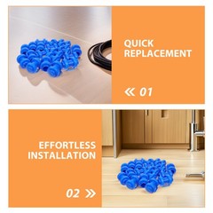 25Pcs Reusable Blue Plastic Trampoline Pole Caps for Enclosure Replacement