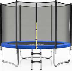 Trampoline 8FT, Outdoor Trampolines with Enclosure Net, Recreational Anti-Rust